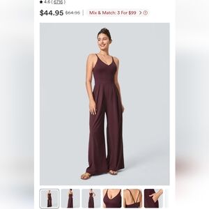 HALARA Deep Maroon Jumpsuit XS Regular